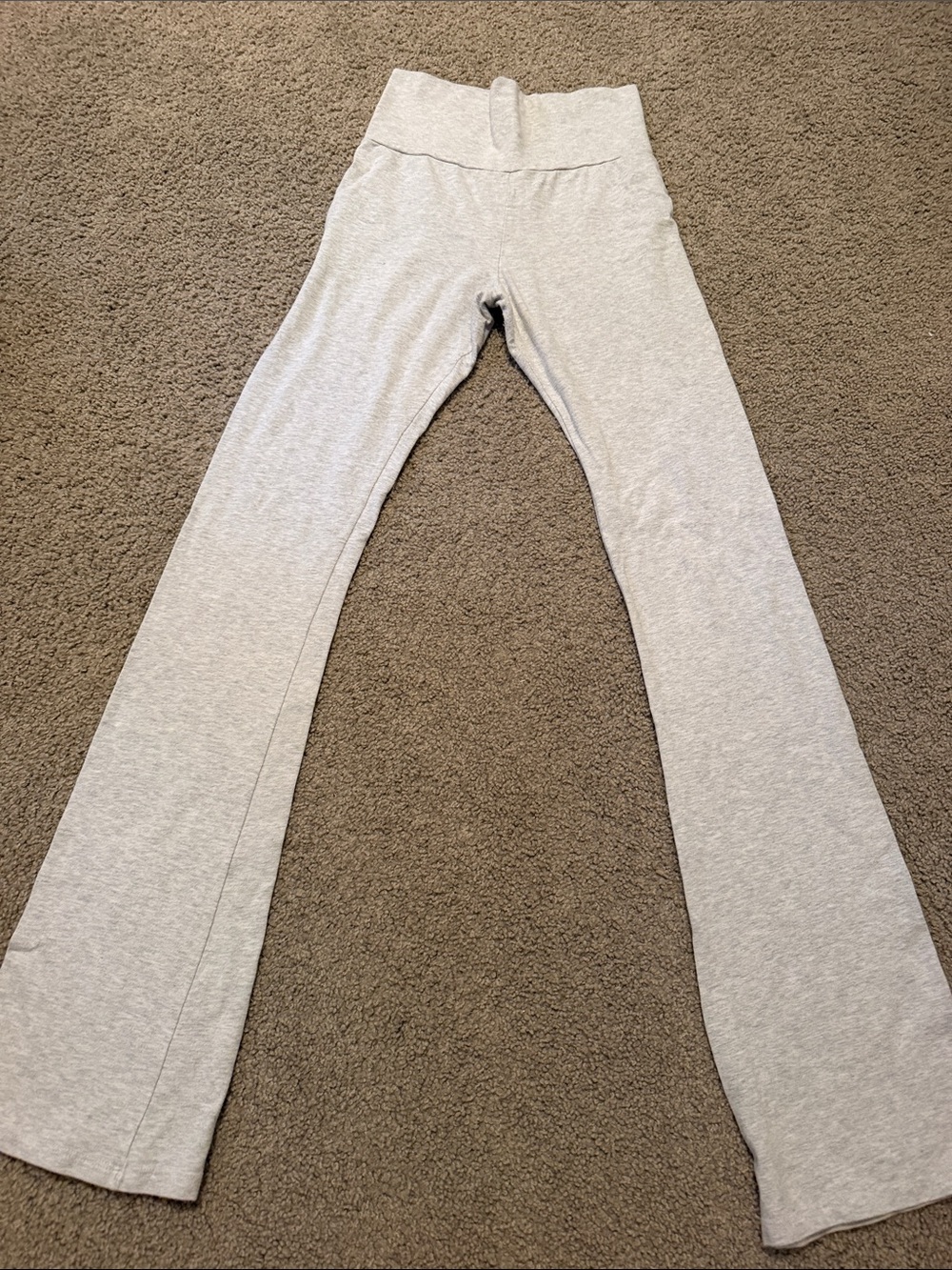 Brandy Melville Light Gray Flare Leggings
